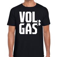 Bellatio Vol gas t-shirt - Zwart