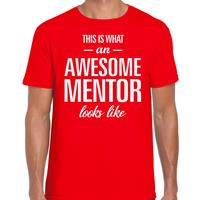 Bellatio This is what an awesome mentor looks like cadeau t-shirt Rood