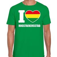 Bellatio Carnaval t-shirt I love Rogstaekersstad voor heren - Groen