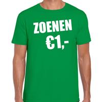 Bellatio Fun t-shirt - zoenen 1 euro - Groen