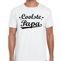 Bellatio Coolste papa t-shirt wit voor heren - Wit