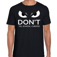 Bellatio Dont tell school I cheated t-shirt Zwart
