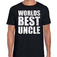 Bellatio Worlds best uncle / oom cadeau t-shirt Zwart