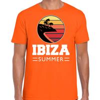 Bellatio Ibiza zomer t-shirt / shirt Ibiza summer voor heren - Oranje