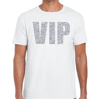 Bellatio VIP zilver glitter tekst t-shirt Wit