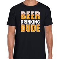 Bellatio Oktoberfest Beer drinking dude drank fun t-shirt Zwart