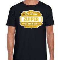 Bellatio Cadeau t-shirt voor de beste zuiper voor heren - Zwart