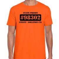 Bellatio Boeven verkleed shirt isolation cel Oranje