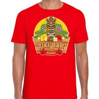 Bellatio Hawaii feest t-shirt / shirt tiki bar Aloha voor heren - Rood