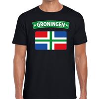Bellatio Groningen vlag t-shirt Zwart