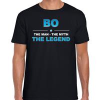 Bellatio Naam cadeau Bo - The man, The myth the legend t-shirt Zwart