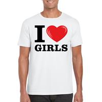 Bellatio I love girls t-shirt Wit