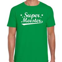 Bellatio Super meester cadeau t-shirt Groen