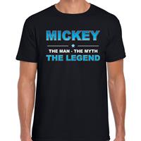 Bellatio Naam cadeau Mickey - The man, The myth the legend t-shirt Zwart