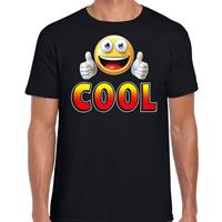 Bellatio Funny emoticon t-shirt Cool Zwart