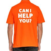 Bellatio Can i help you beurs/evenementen polo shirt Oranje
