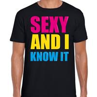 Bellatio Sexy and i know it cadeau t-shirt Zwart