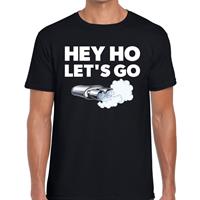 Bellatio Hey ho let's go t-shirt - Zwart