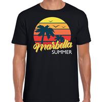 Bellatio Marbella zomer t-shirt / shirt Marbella summer voor heren - Zwart