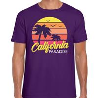 Bellatio California zomer t-shirt / shirt California paradise voor heren - Paars