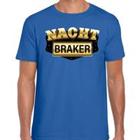 Bellatio Nachtbraker fun/tekst t-shirt Blauw