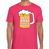 Bellatio Het is roze en heeft dorst t-shirt - tekst shirt Het is Roze