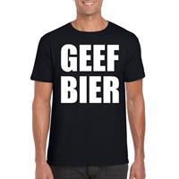 Bellatio Geef Bier heren shirt Zwart