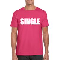 Bellatio Single/ vrijgezel tekst t-shirt Roze