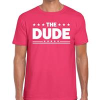 Bellatio The Dude tekst t-shirt Roze