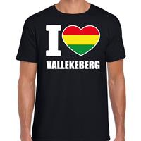 Bellatio Carnaval t-shirt I love Vallekeberg voor heren - Zwart