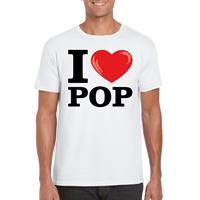 Bellatio I love pop t-shirt Wit