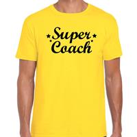 Bellatio Super coach cadeau t-shirt Geel
