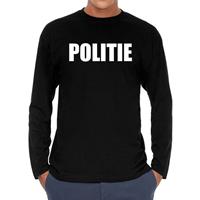 Bellatio Politie long sleeve t-shirt zwart heren - Zwart