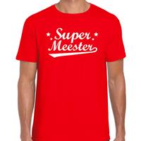 Bellatio Super meester cadeau t-shirt Rood