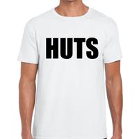 Bellatio HUTS tekst t-shirt Wit