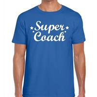 Bellatio Super Coach cadeau t-shirt Blauw