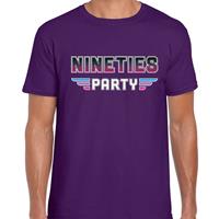 Bellatio Nineties party/feest t-shirt paars voor heren - Paars