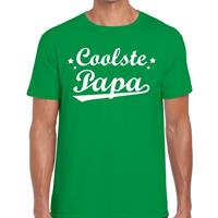 Bellatio Coolste papa t-shirt groen voor heren - Groen