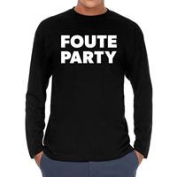 Bellatio Foute party Long sleeve t-shirt zwart heren - Zwart