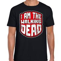 Bellatio Halloween - Halloween I am the walking dead verkleed t-shirt Zwart