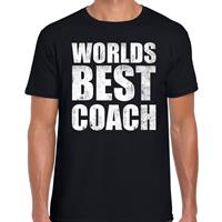 Bellatio Worlds best coach / werelds beste coach cadeau t-shirt Zwart