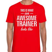 Bellatio This is what an awesome trainer looks like cadeau t-shirt Rood
