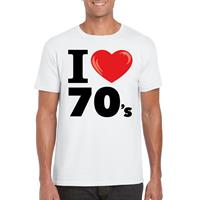 Bellatio I love 70's t-shirt Wit