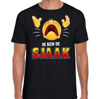 Bellatio Funny emoticon t-shirt Ik ben de Sjaak Zwart