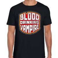 Bellatio Halloween - Halloween blood drinking vampire verkleed t-shirt Zwart