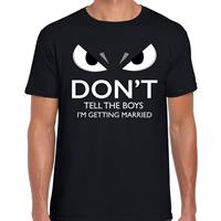 Bellatio Dont tell the boys Im getting married t-shirt Zwart