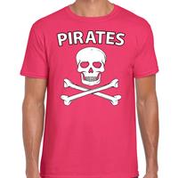 Bellatio Fout piraten shirt / foute party verkleed shirt Roze