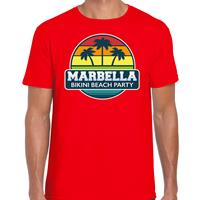 Bellatio Marbella zomer t-shirt / shirt Marbella bikini beach party voor heren - Rood