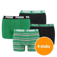 Puma Boxershorts 4-Pack Combi Basic/Stripe Green