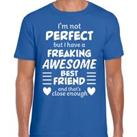 Bellatio Freaking awesome Best friend / geweldige beste vriend cadeau t-shirt Blauw